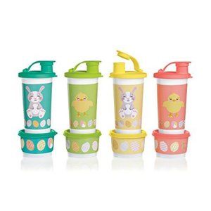 Tupperware 8Pc Easter Snack Set Tumblers Snack Cup